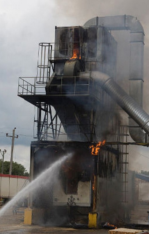 trailer loading fire